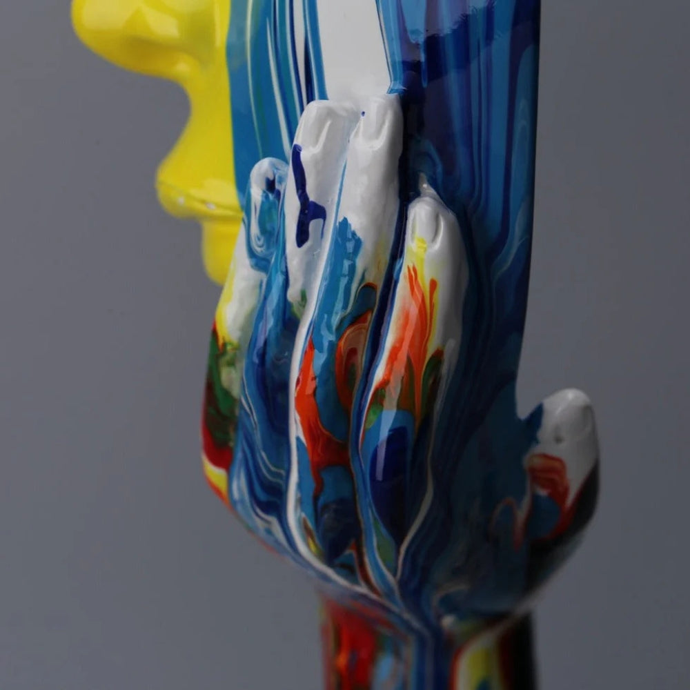 Abstract Face Art Sculpture