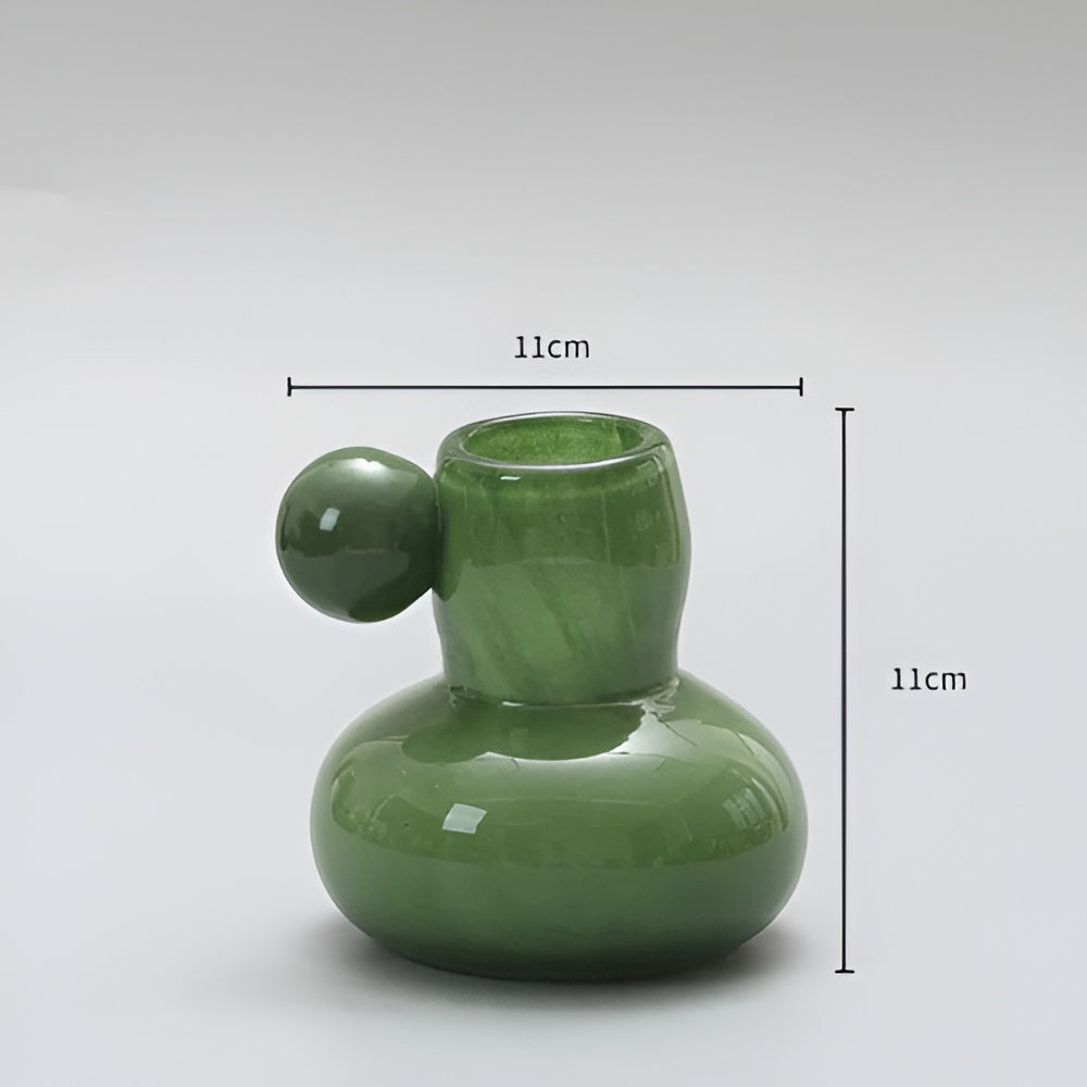 Colored Glass Candle Holder