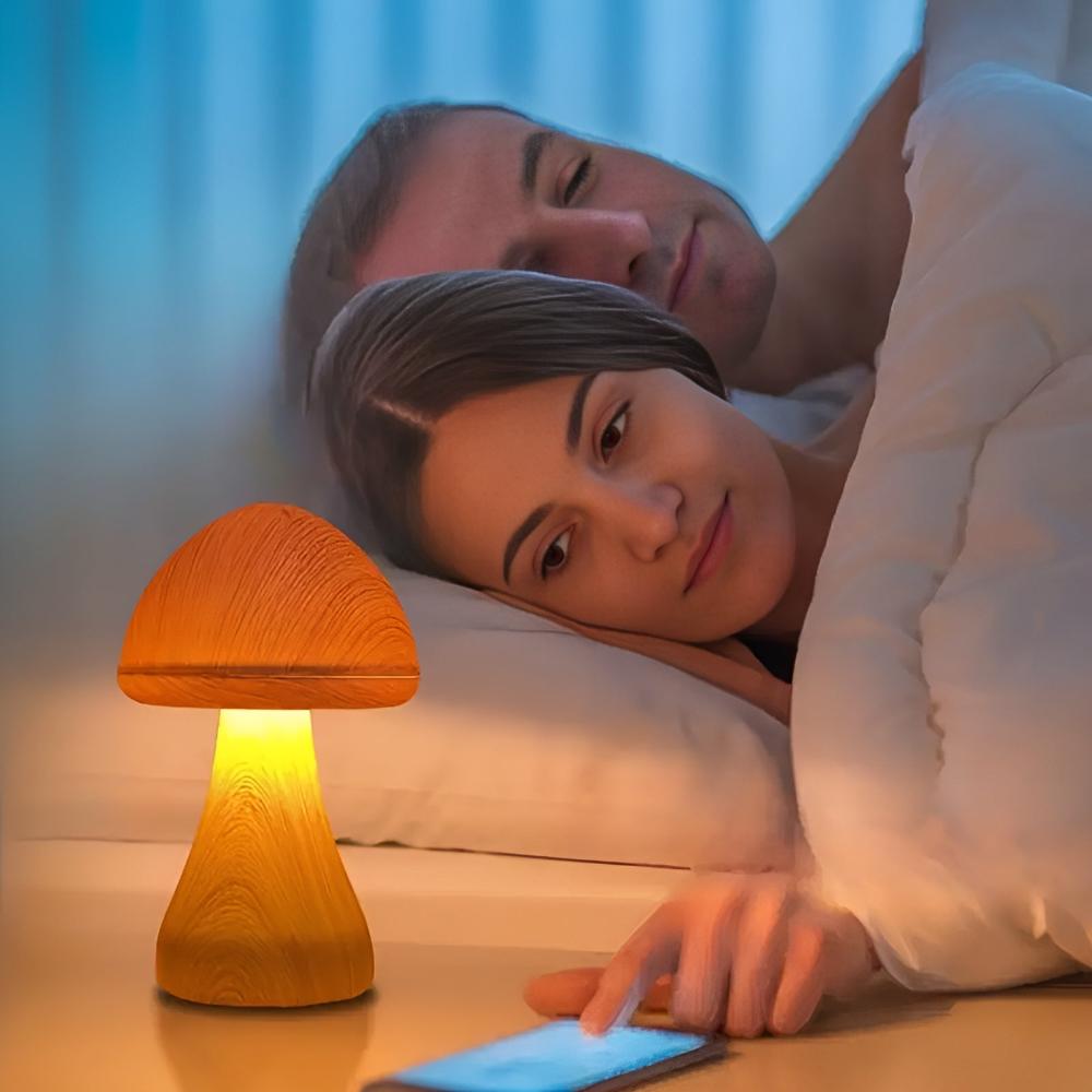 Wood Grain Mushroom Lamp