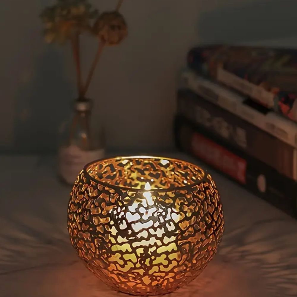 Hollow Iron Tealight Holder