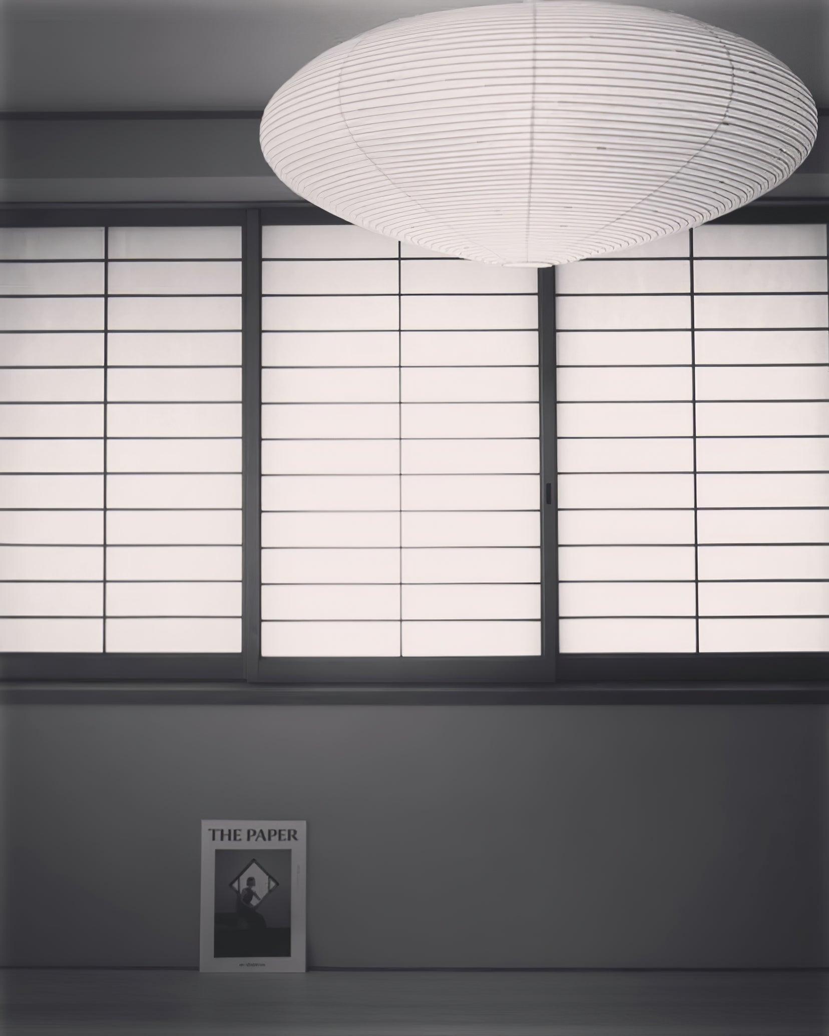 Japanese Paper Saucer Ceiling Light