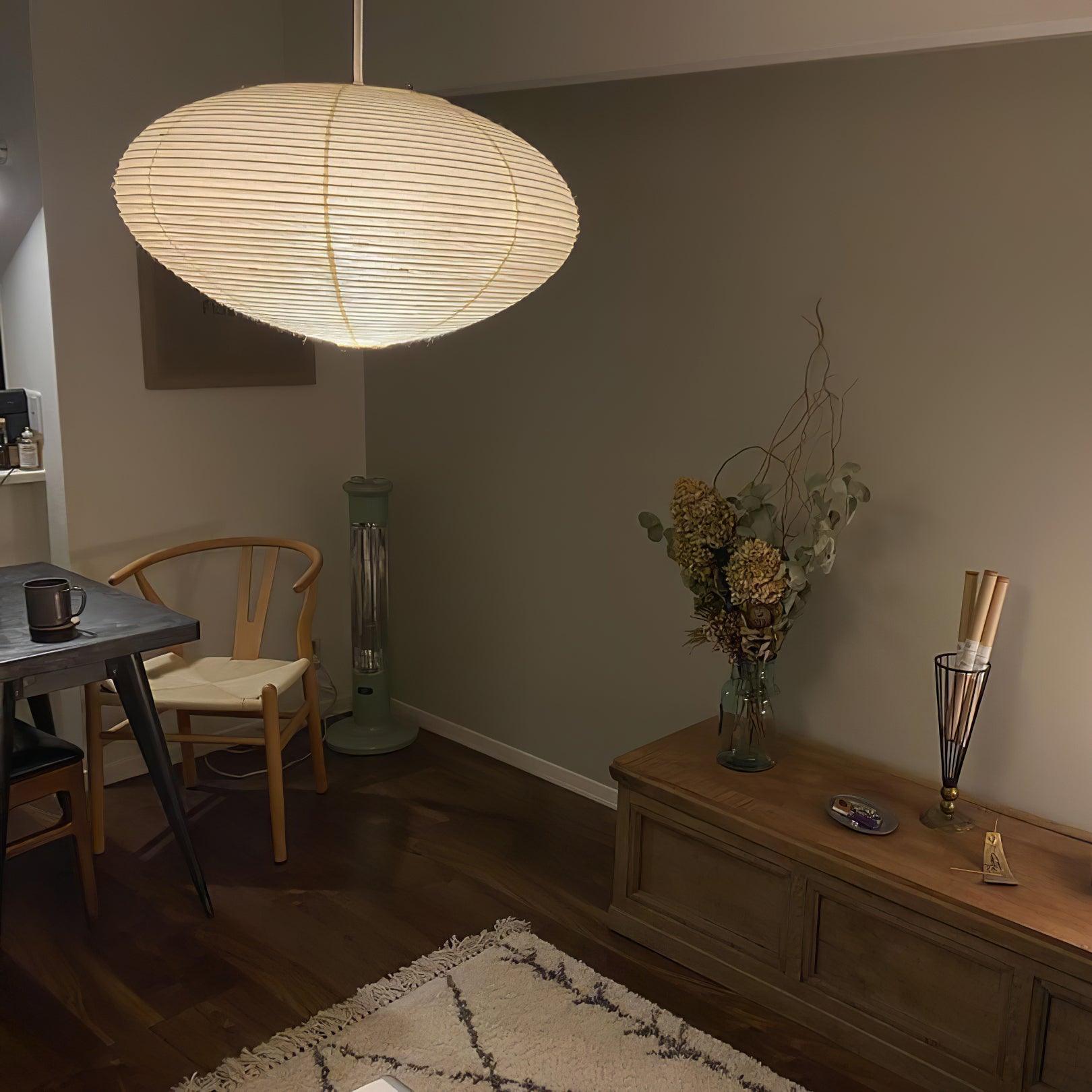 Japanese Paper Saucer Ceiling Light