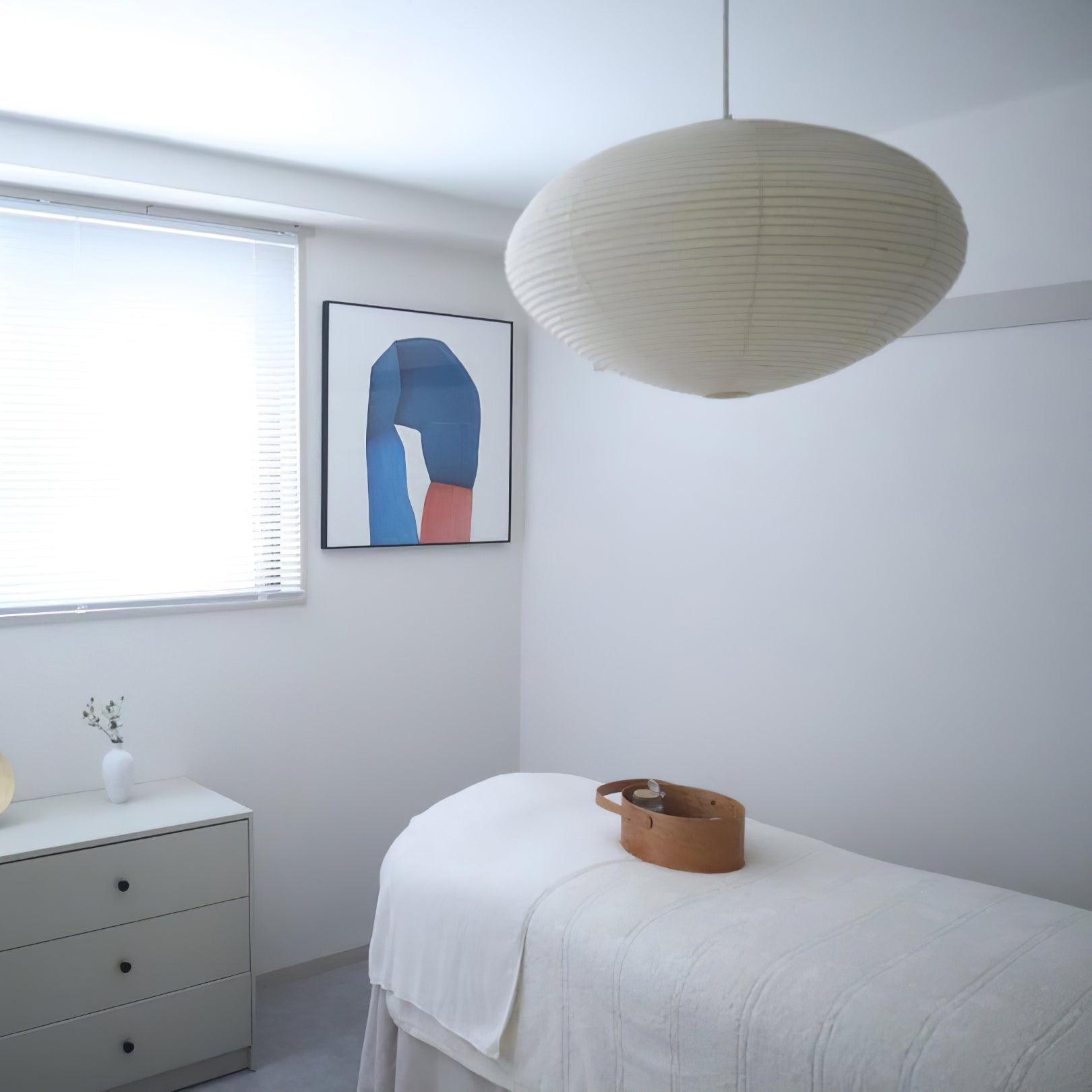 Japanese Paper Saucer Ceiling Light