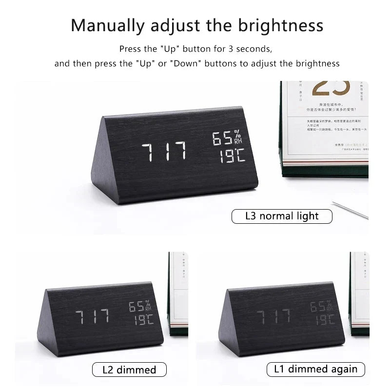 LED Voice Control Alarm Clock
