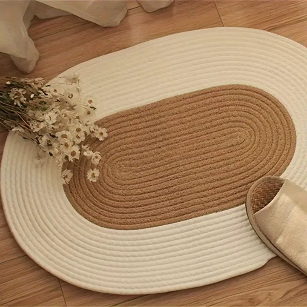 Braided Oval Floor Rug