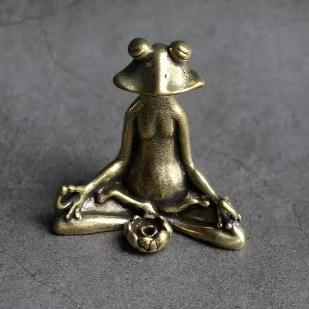 Meditation Frog Figurine