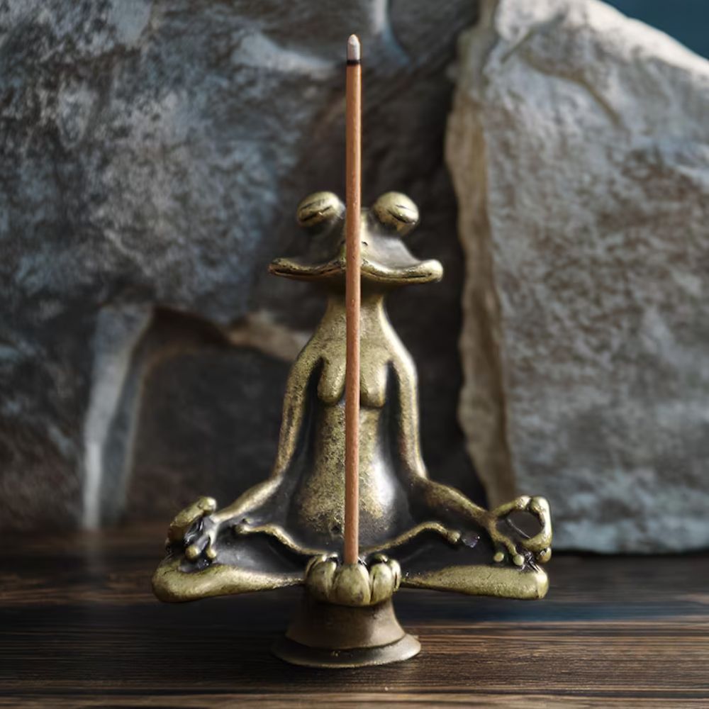Meditation Frog Figurine