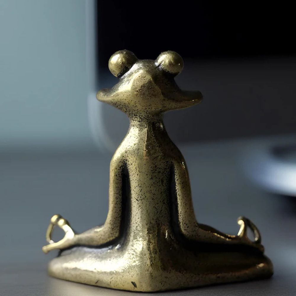 Meditation Frog Figurine