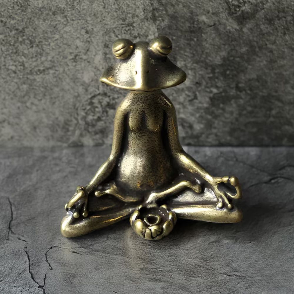 Meditation Frog Figurine