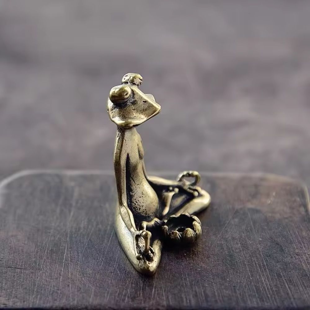 Meditation Frog Figurine