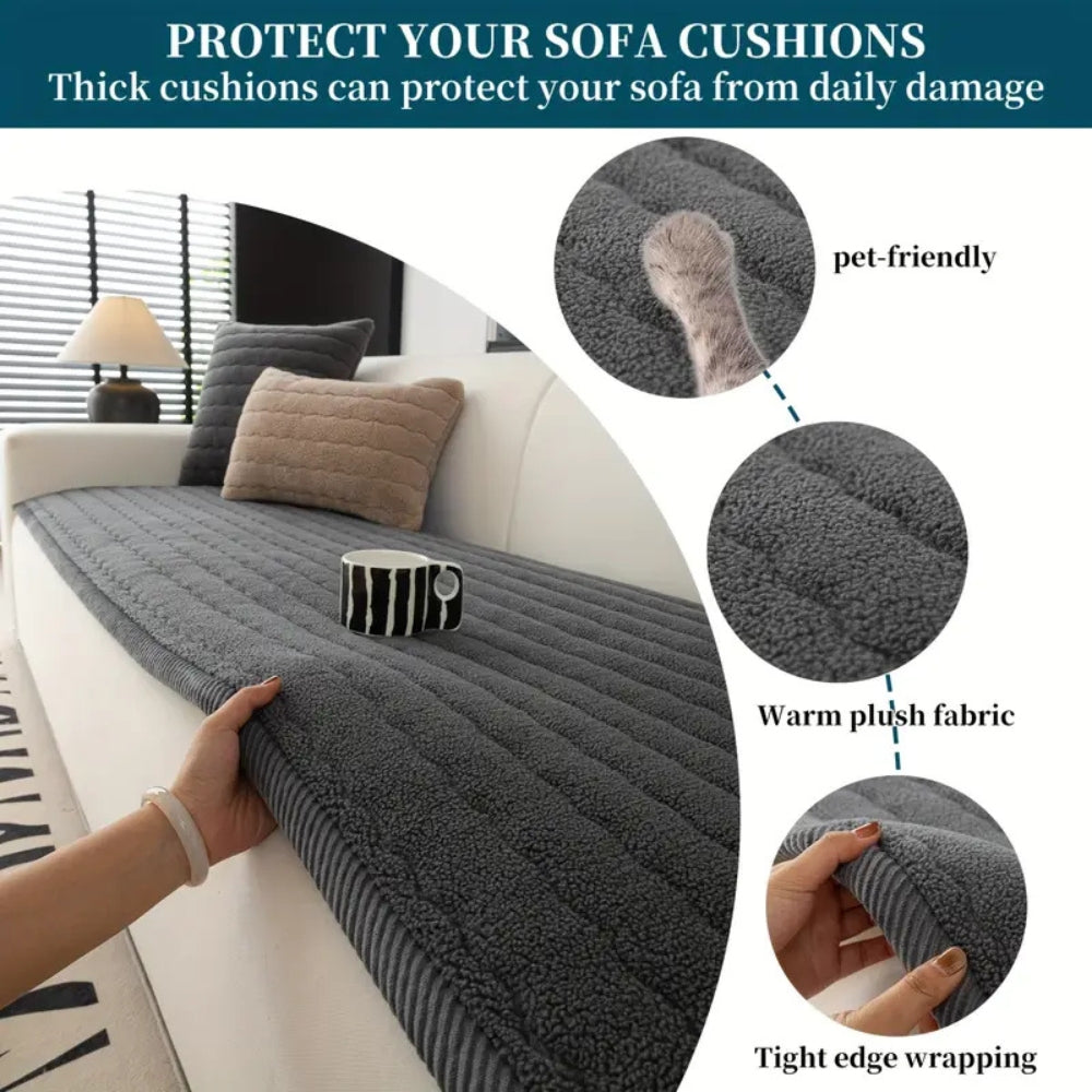 Plush Protective Sofa Cover
