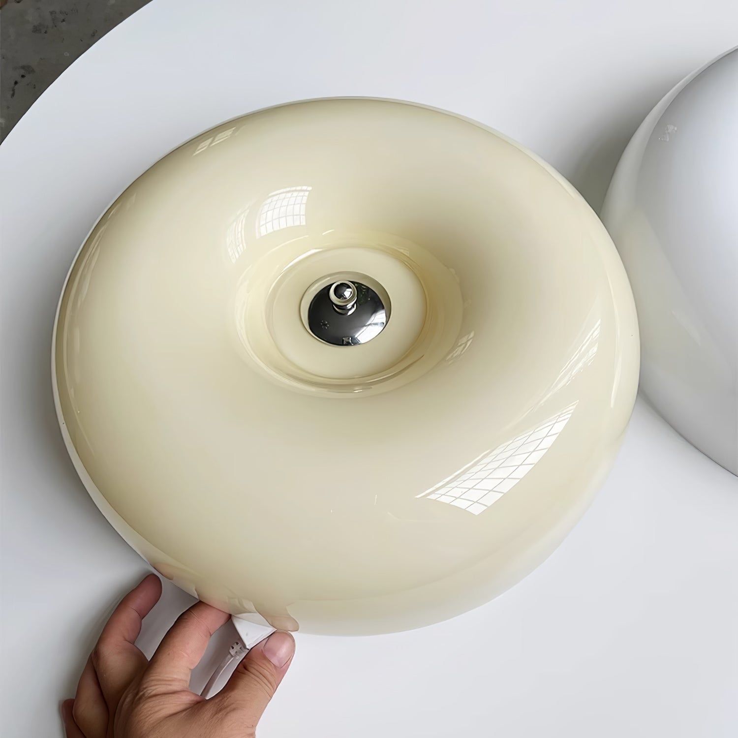Glass Pudding Ceiling Light