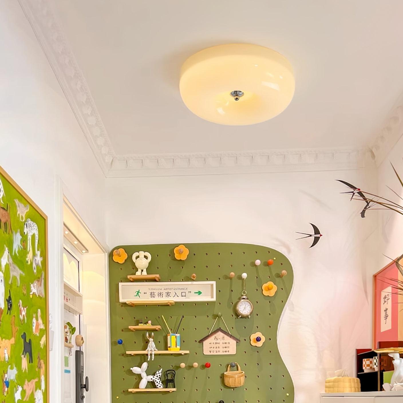 Glass Pudding Ceiling Light