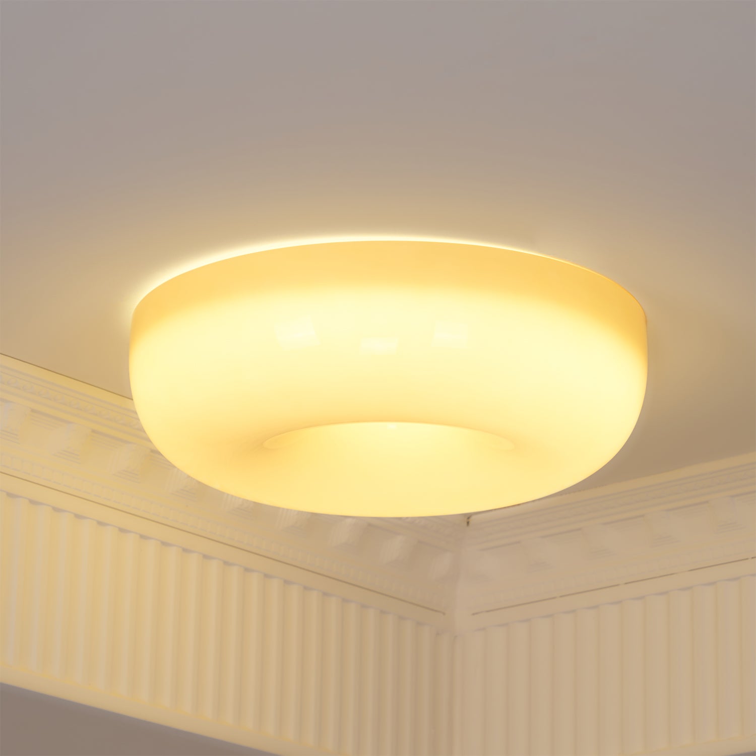 Glass Pudding Ceiling Light