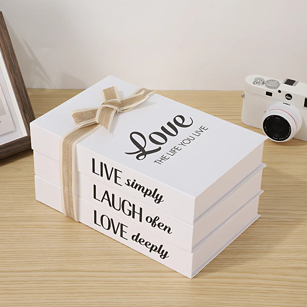 Rustic Quote Book Stack