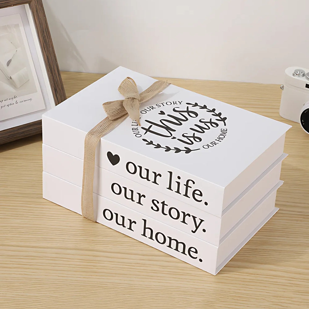 Rustic Quote Book Stack