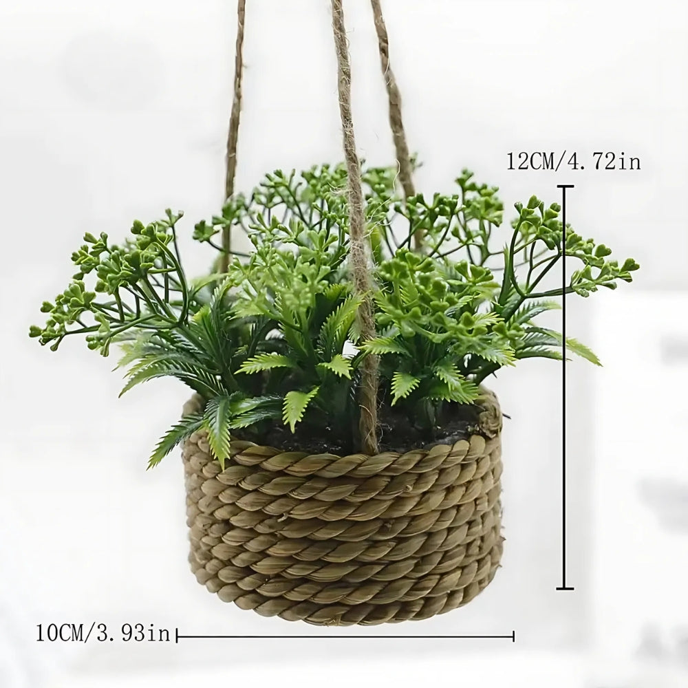 Hanging Faux Plant Basket