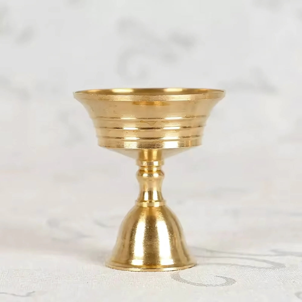 Pedestal Copper Cup Candle Holder