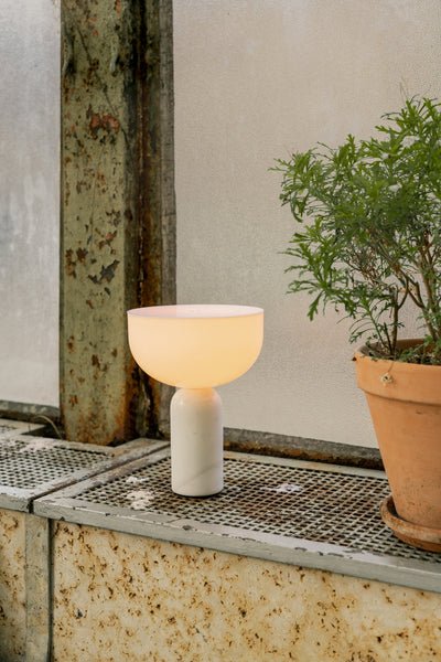 Marble Column Table Lamp