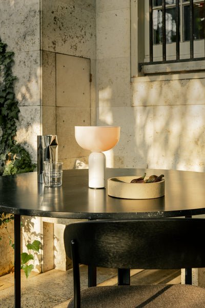 Marble Column Table Lamp