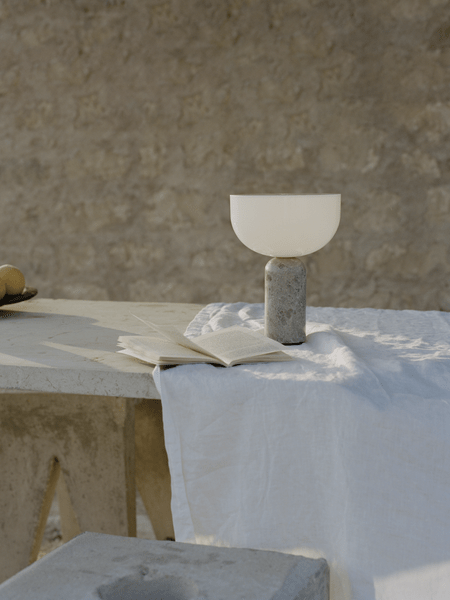 Marble Column Table Lamp