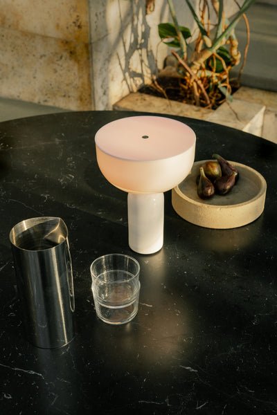 Marble Column Table Lamp