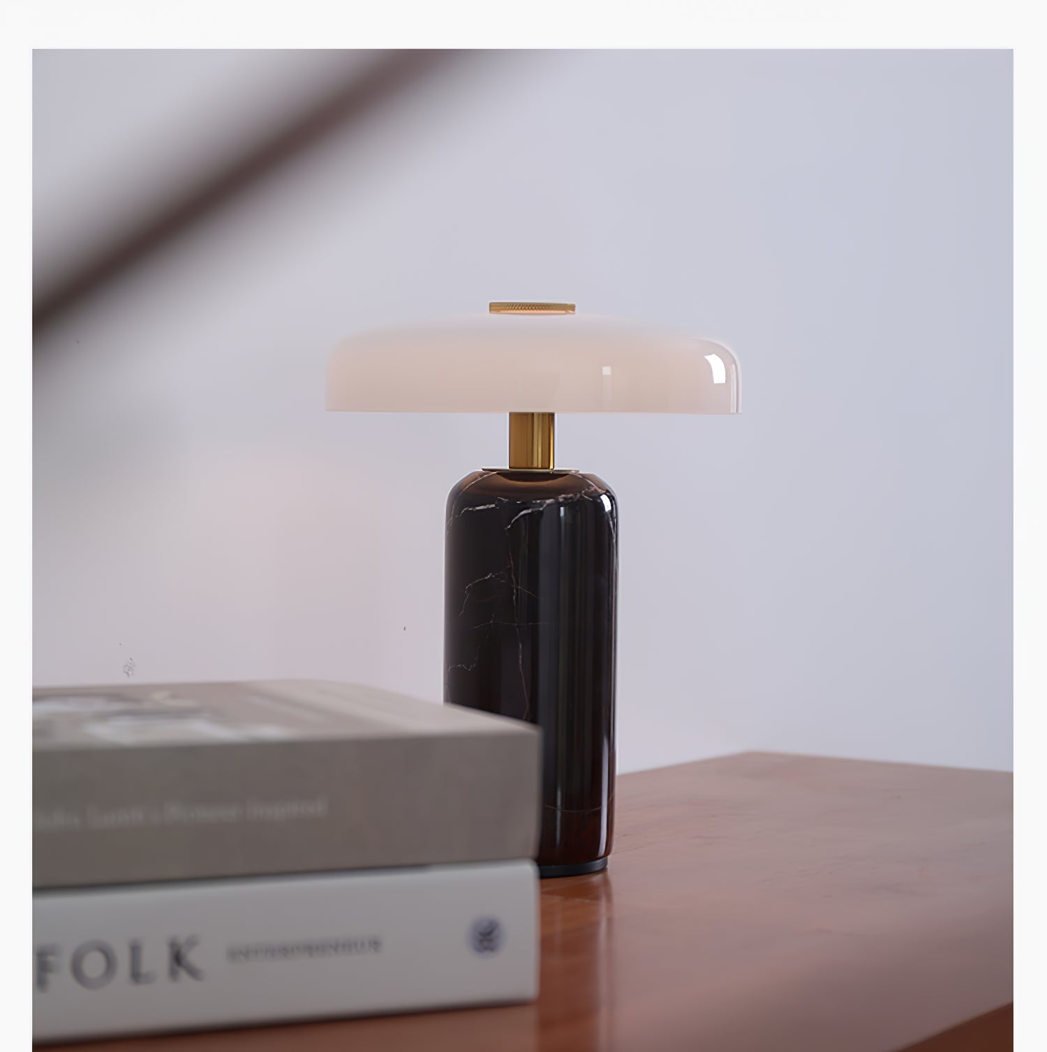 Marble Column Table Lamp