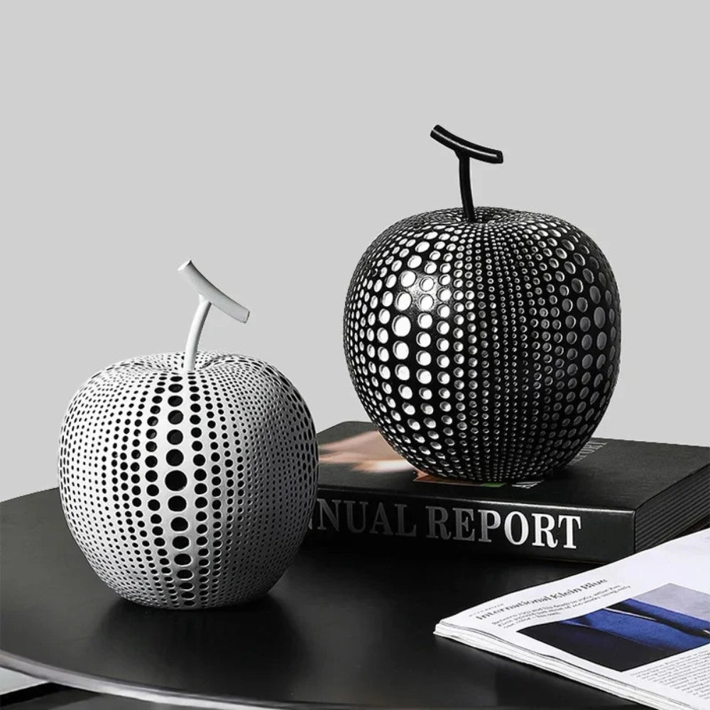 Dot Pattern Apple Sculpture