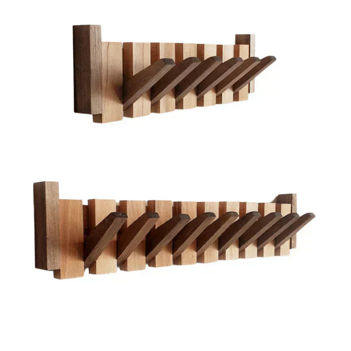 Wooden Piano-Style Coat Rack