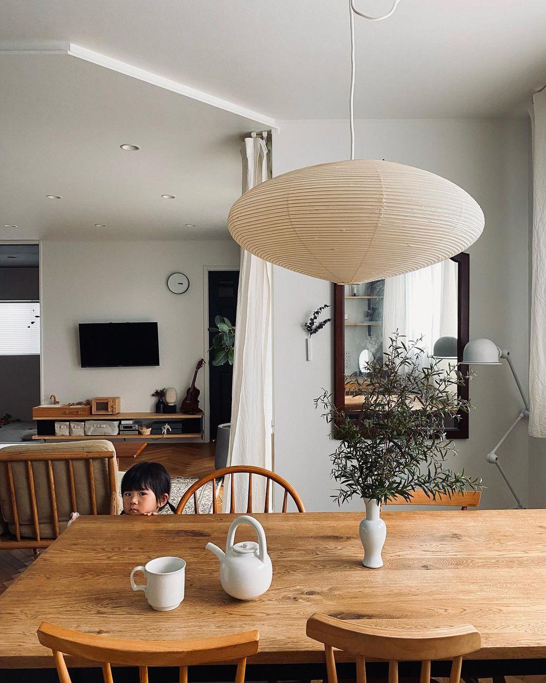 Japanese Paper Saucer Ceiling Light