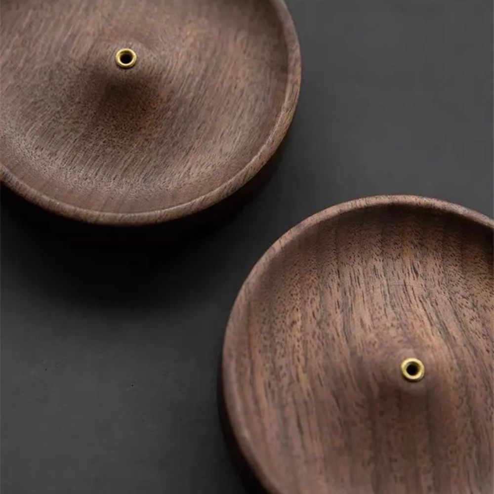 Round Wood Incense Stick Rest