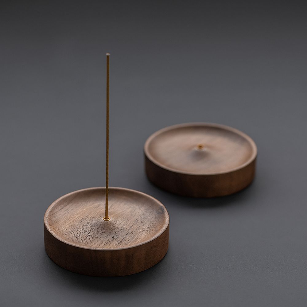 Round Wood Incense Stick Rest