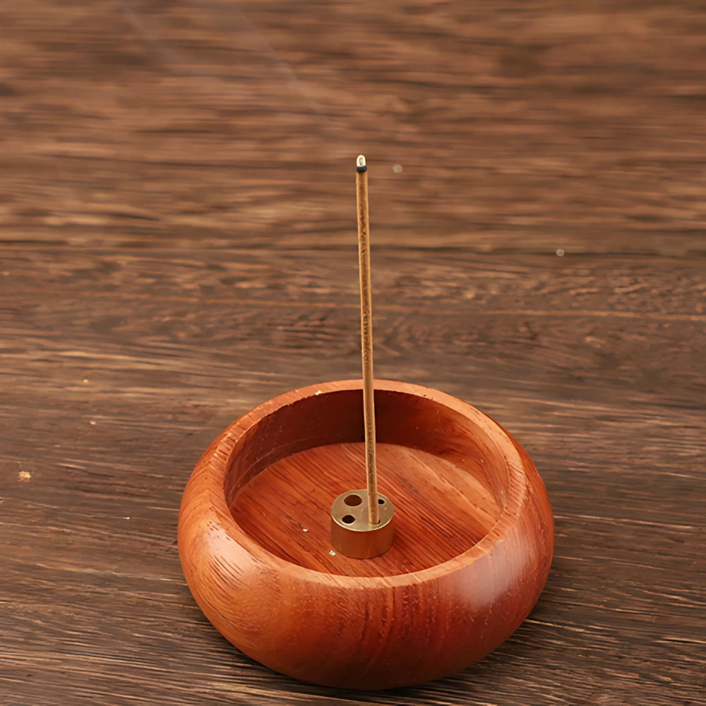 Round Solid Wood Incense Disc