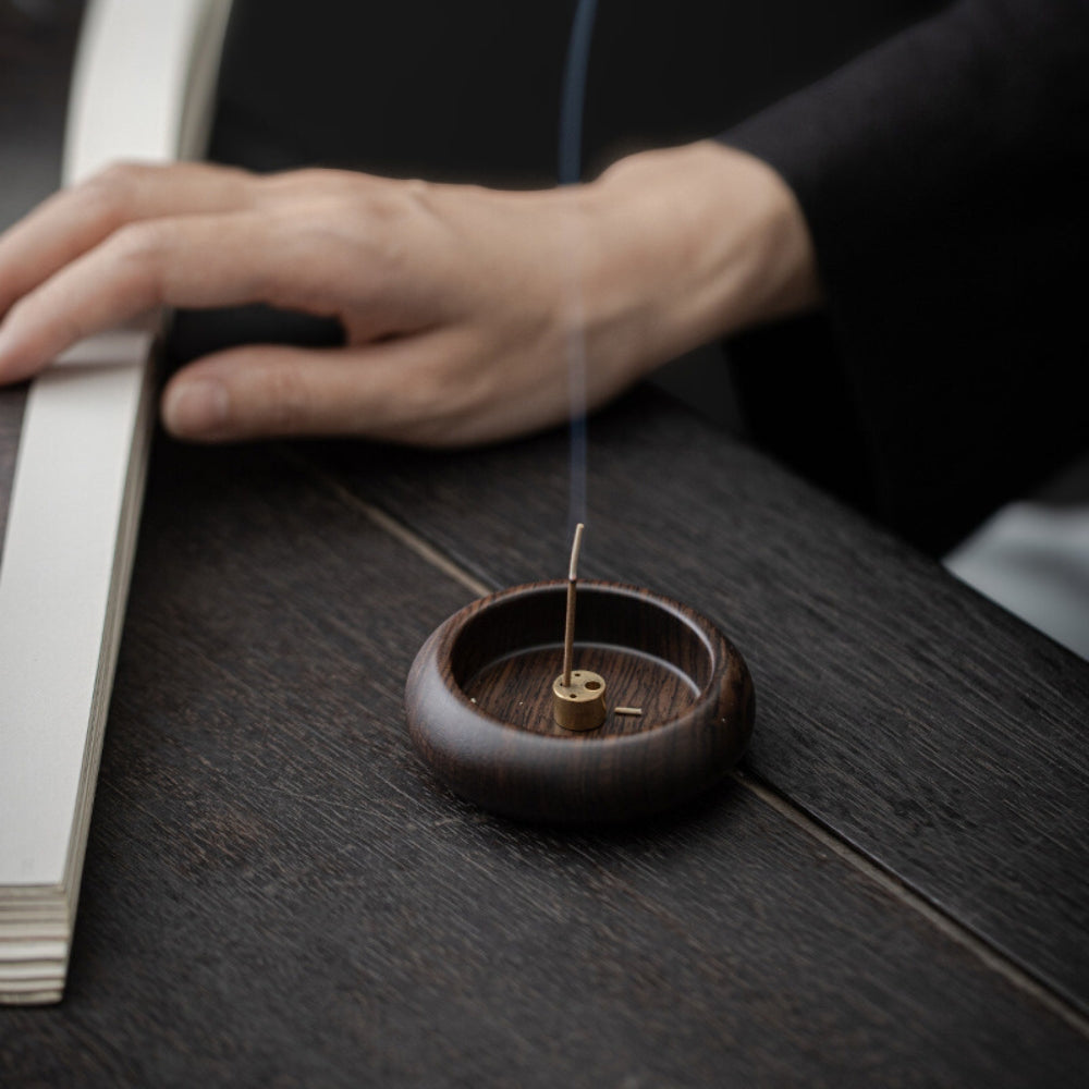 Round Solid Wood Incense Disc