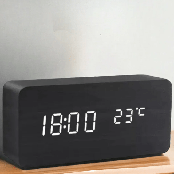 Voice-Activated LED Wood Clock
