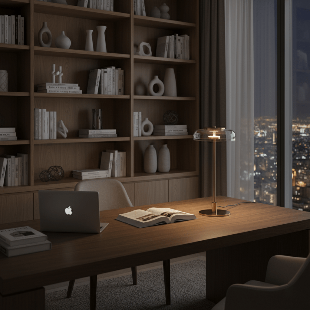 Glass Dome Table Lamp
