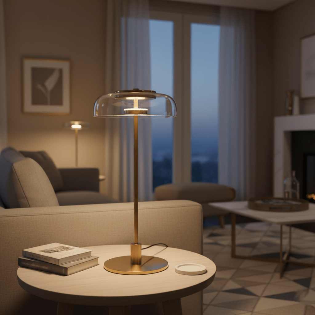 Glass Dome Table Lamp
