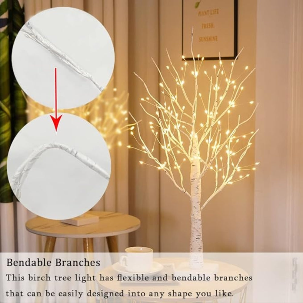 LED Birch Branch Table Tree Light