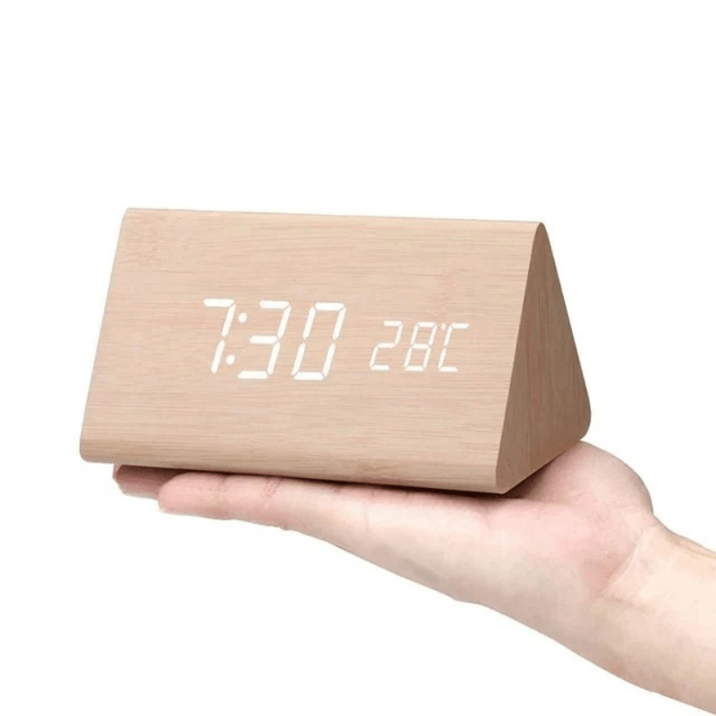 Voice-Activated LED Wood Clock