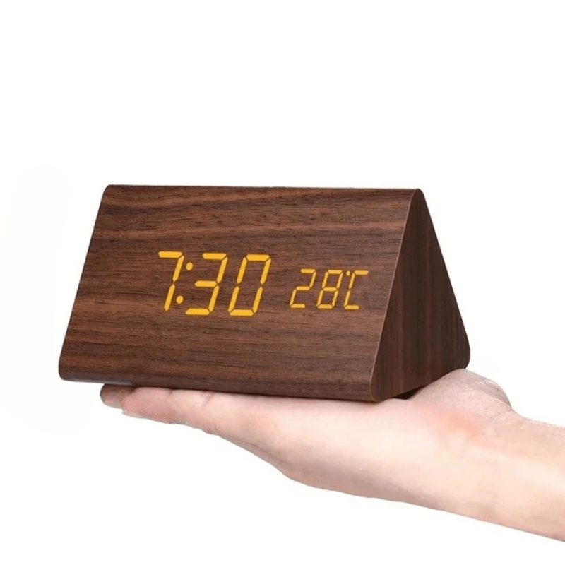 Voice-Activated LED Wood Clock