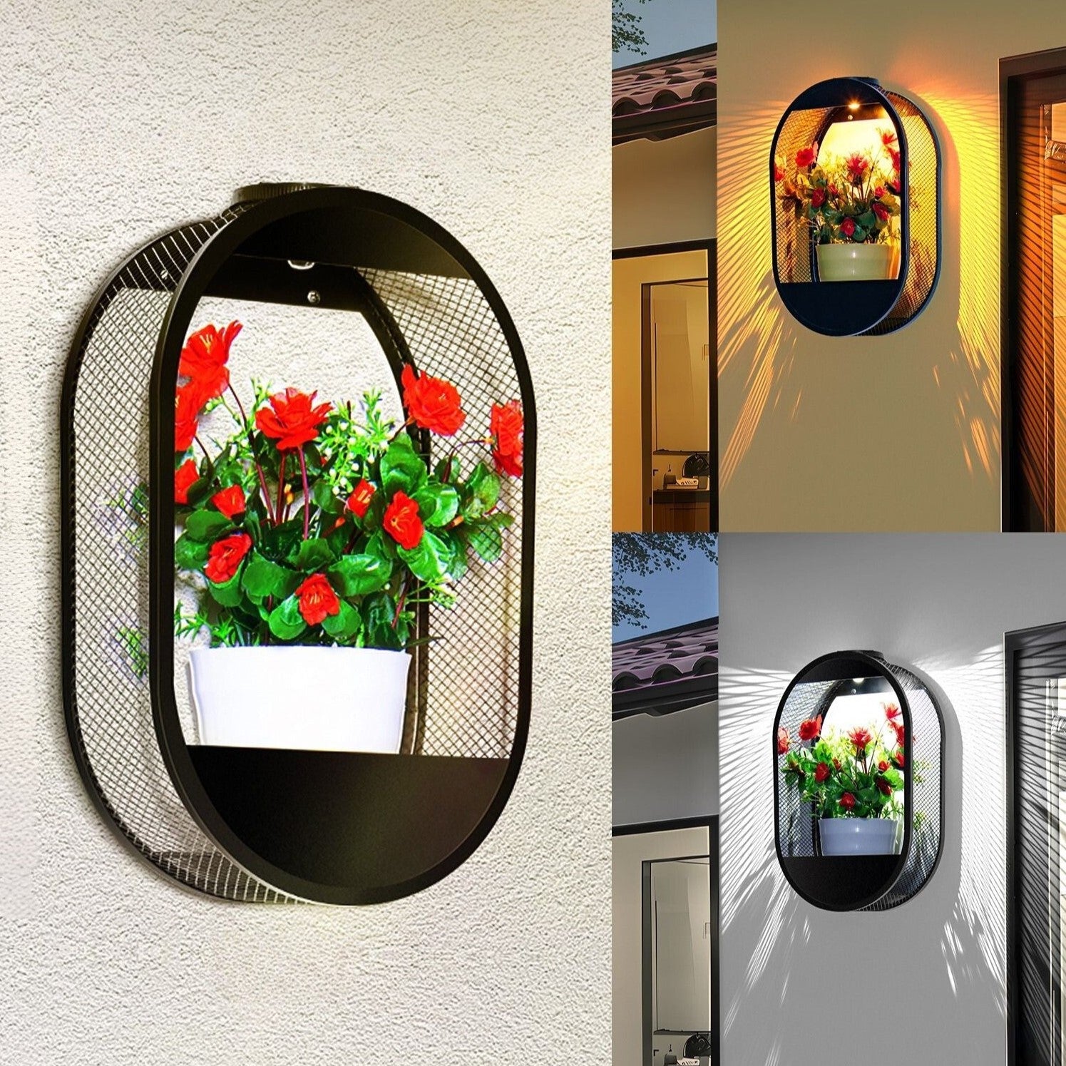 Solar Wall Planter Light