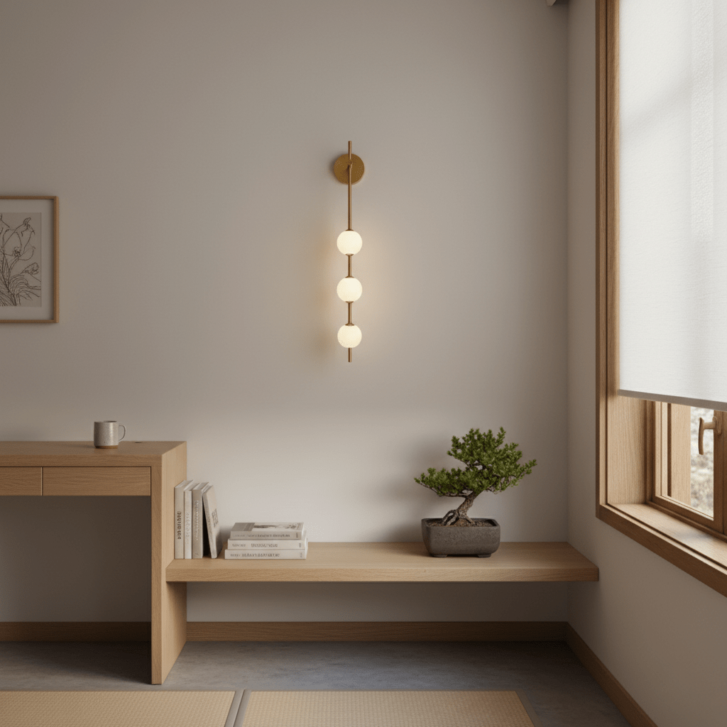 Vertical Globe Wall Light