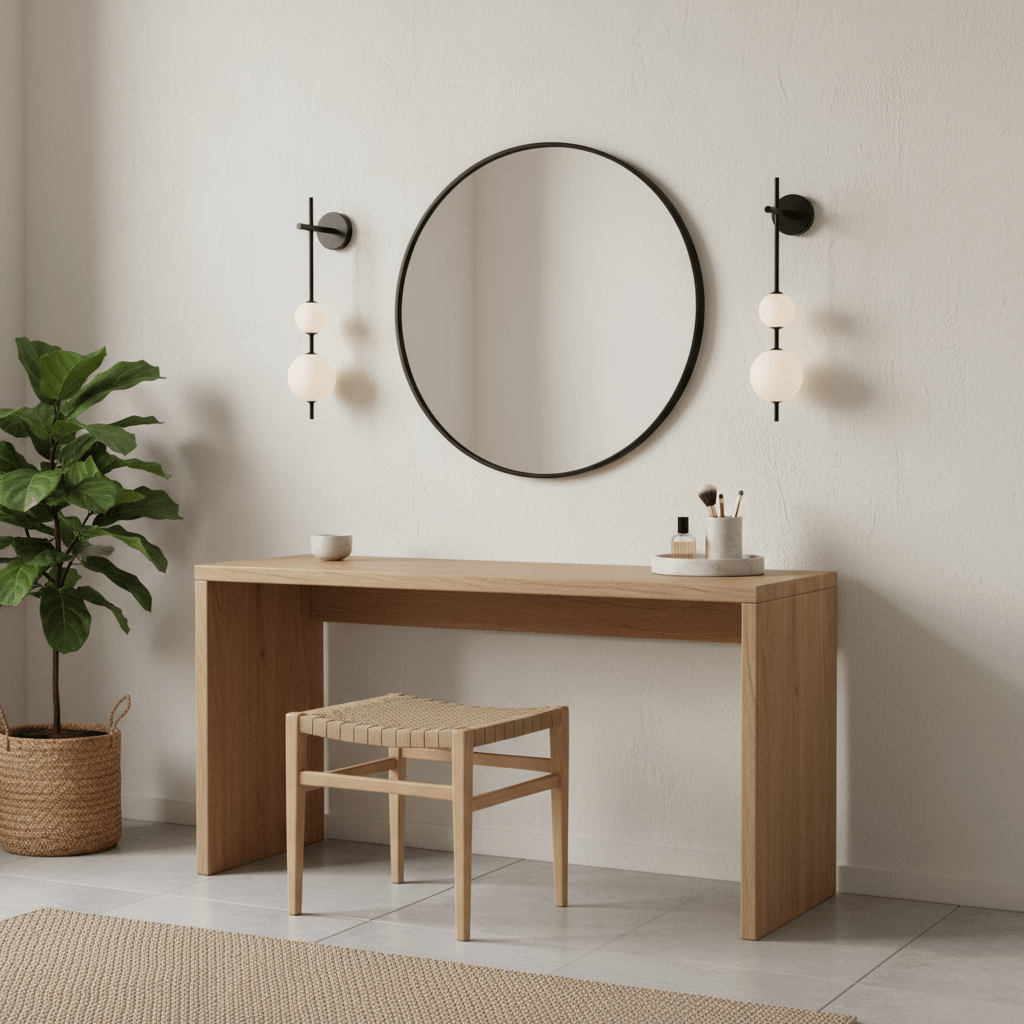 Vertical Globe Wall Light