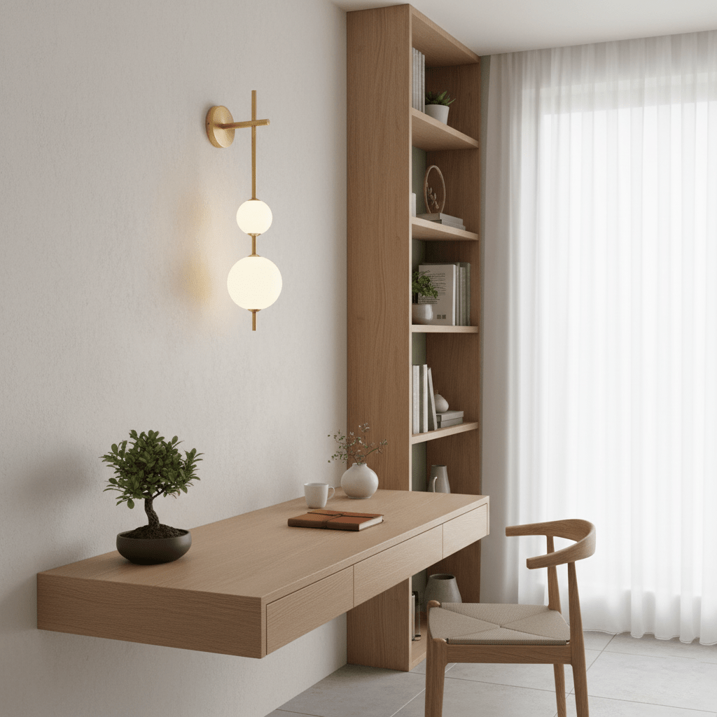 Vertical Globe Wall Light