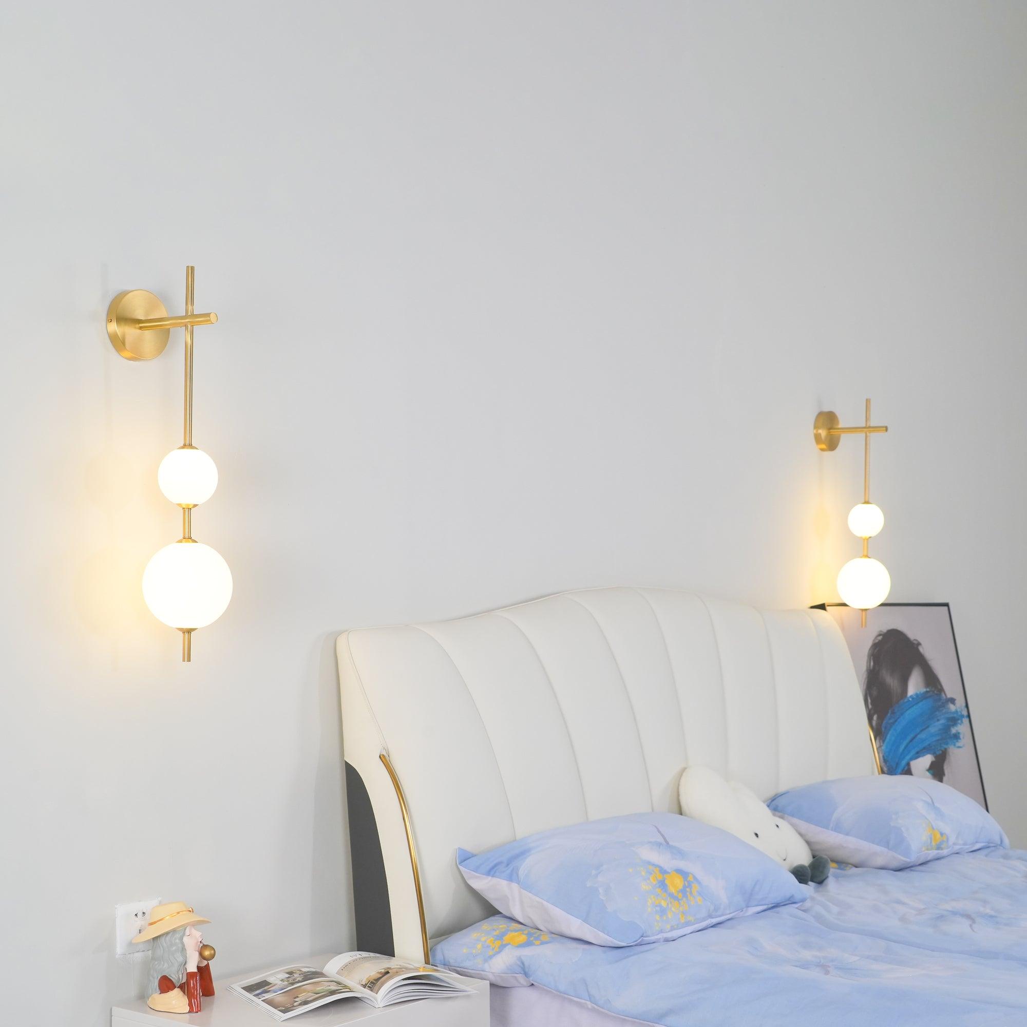 Vertical Globe Wall Light