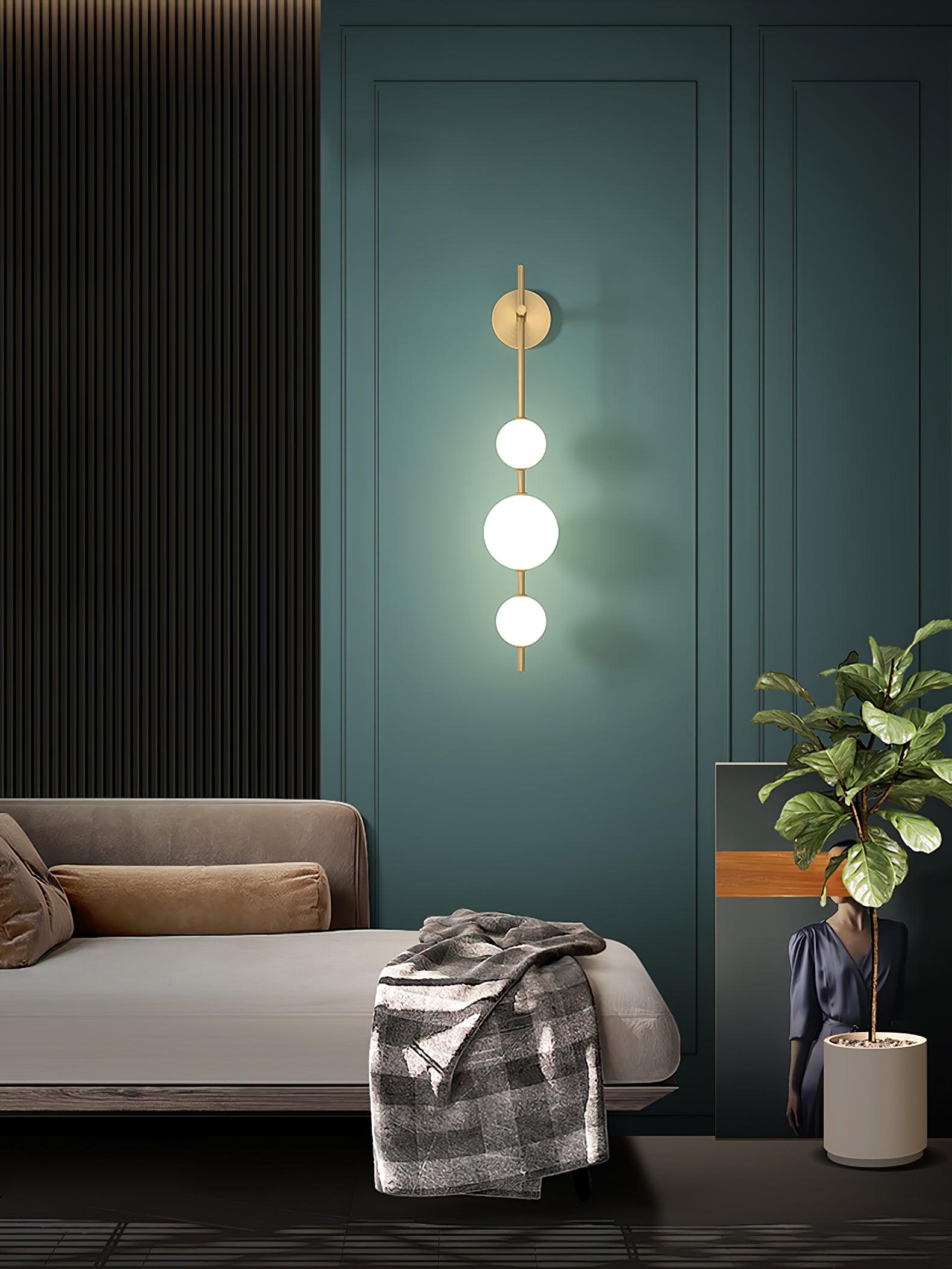 Vertical Globe Wall Light