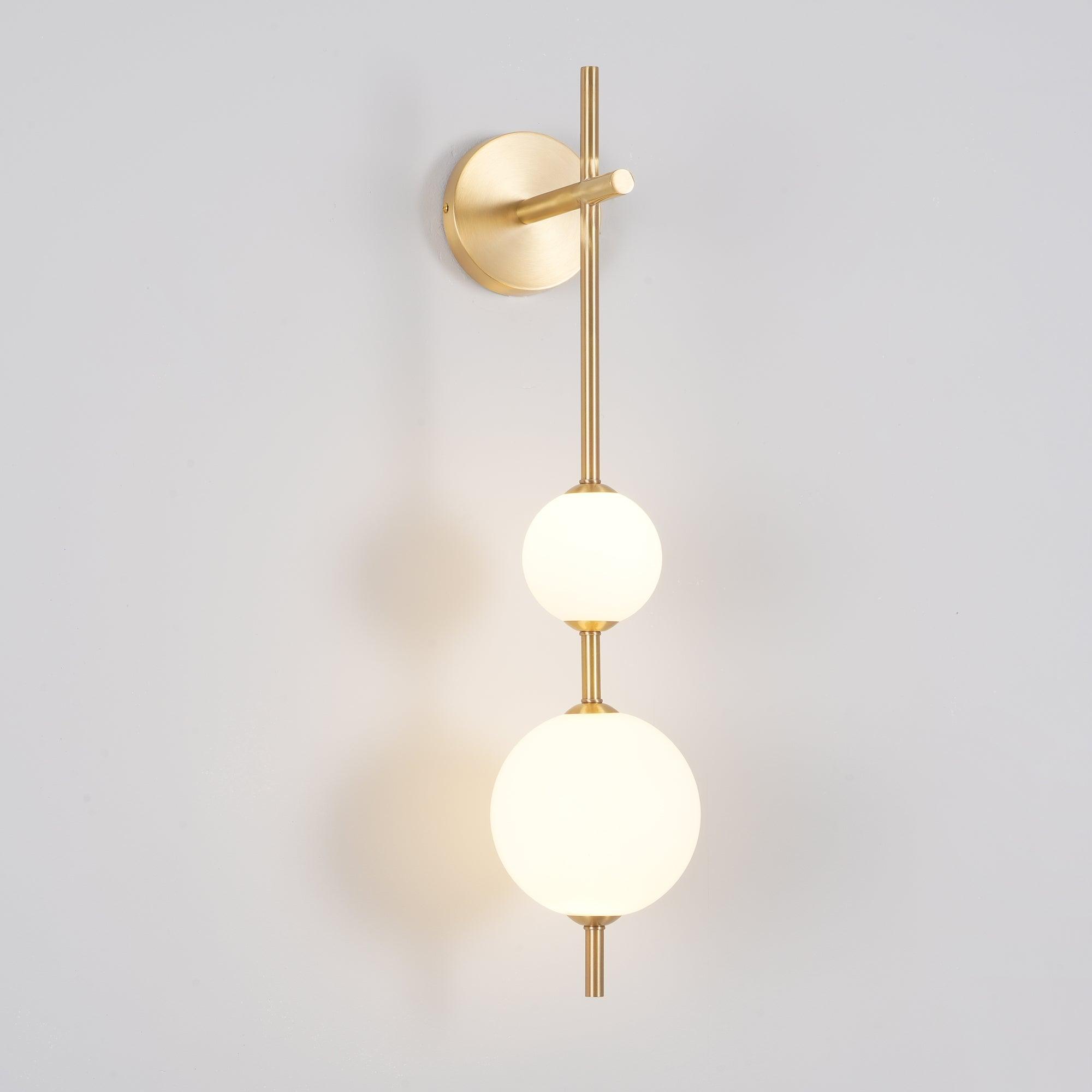 Vertical Globe Wall Light