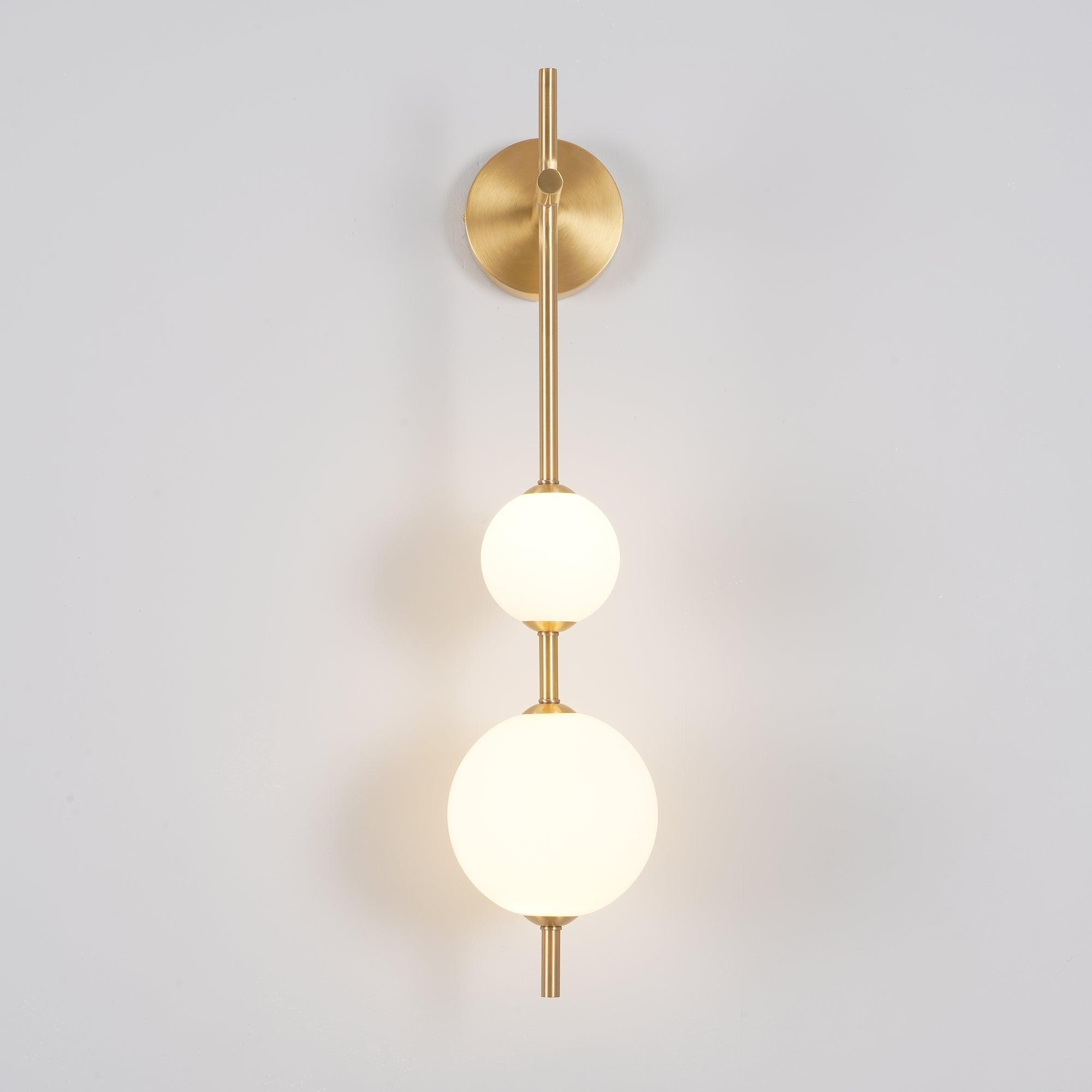 Vertical Globe Wall Light