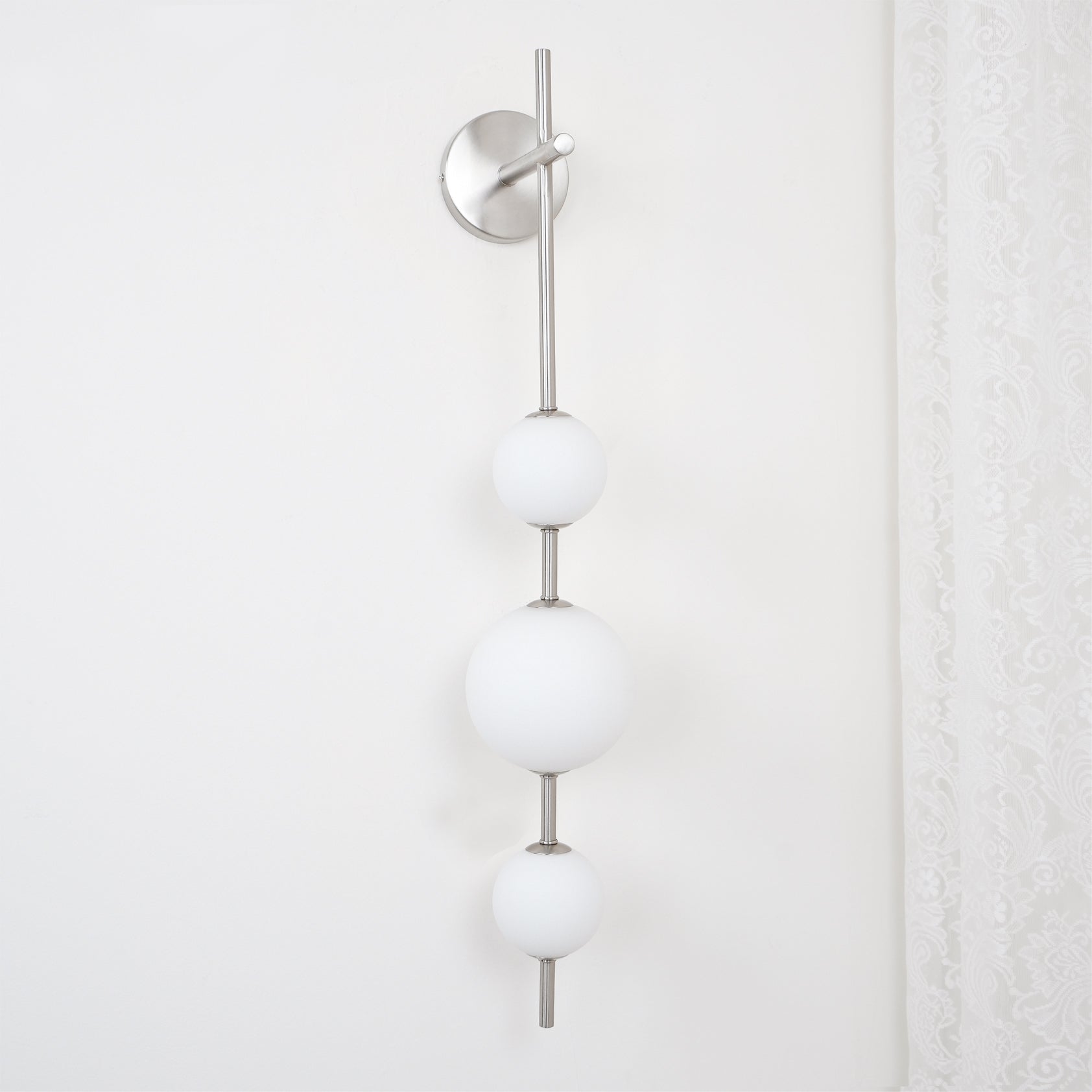 Vertical Globe Wall Light