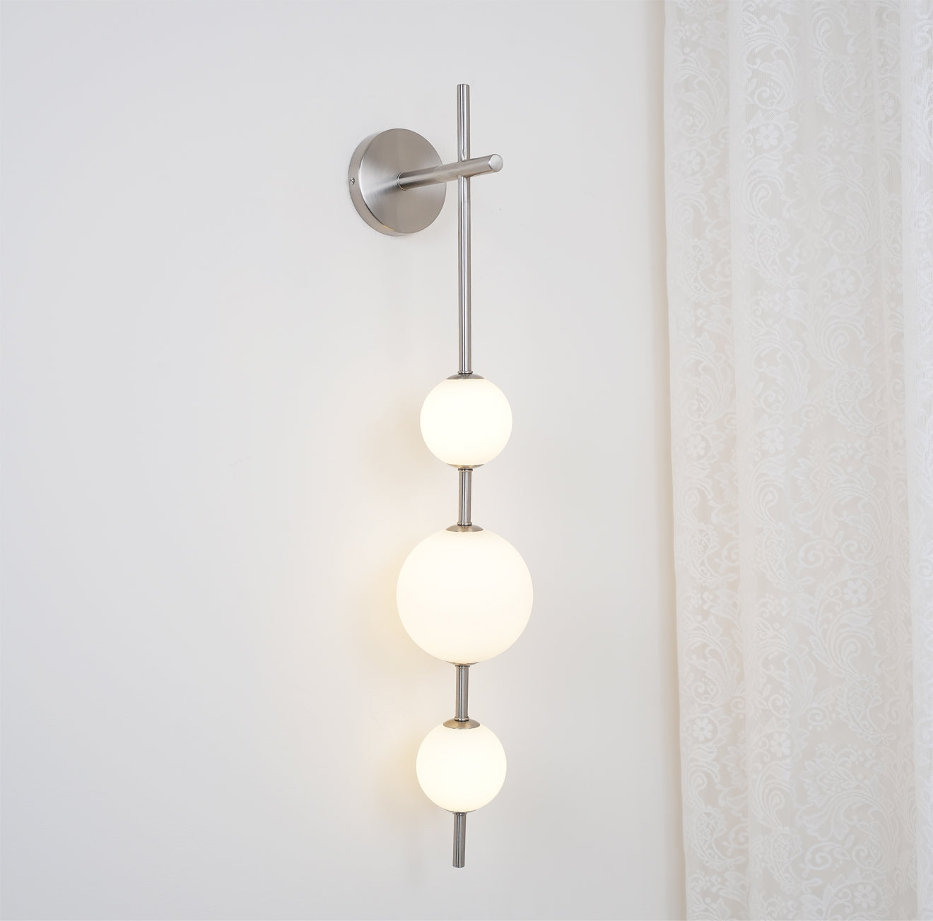 Vertical Globe Wall Light